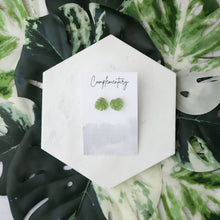 Load image into Gallery viewer, Mini Monstera Studs with Silver
