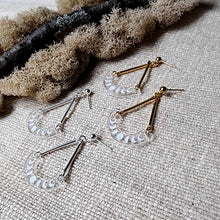 Load image into Gallery viewer, Scale Dangles in Clear with White Detailing