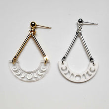 Load image into Gallery viewer, Scale Dangles in Clear with White Detailing