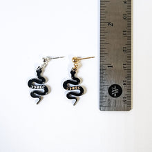 Load image into Gallery viewer, Snake Dangles in Black