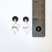 Load image into Gallery viewer, Nimbus Snake Studs in White