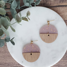 Load image into Gallery viewer, Luminous Circle Dangles with Gold Leaf - LIMITED EDITION