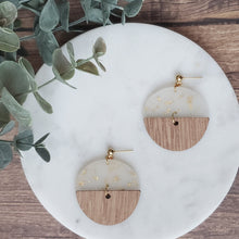 Load image into Gallery viewer, Luminous Circle Dangles with Gold Leaf - LIMITED EDITION