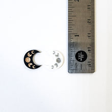 Load image into Gallery viewer, Crescent Moon Studs in Black