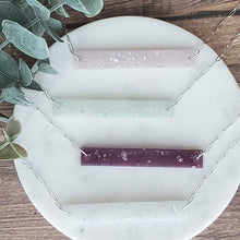 Load image into Gallery viewer, Luminous Large Bar Necklace - Silver Flake