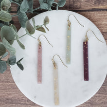 Load image into Gallery viewer, Luminous Long Dangles with Gold Leaf