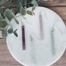 Load image into Gallery viewer, Luminous Long Dangles with Silver Leaf