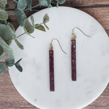 Load image into Gallery viewer, Luminous Long Dangles with Gold Leaf