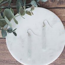 Load image into Gallery viewer, Luminous Long Dangles with Silver Leaf