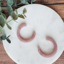 Load image into Gallery viewer, Luminous Large Hoops with Gold Flake