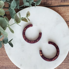 Load image into Gallery viewer, Luminous Large Hoops with Gold Flake