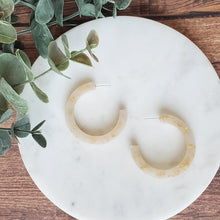 Load image into Gallery viewer, Luminous Large Hoops with Gold Flake