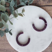 Load image into Gallery viewer, Luminous Large Hoops with Silver Flake