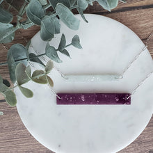 Load image into Gallery viewer, Luminous Large Bar Necklace - Silver Flake