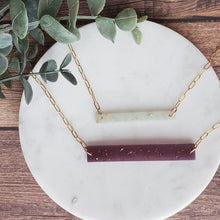 Load image into Gallery viewer, Luminous Large Bar Necklace - Gold Flake