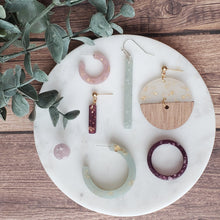 Load image into Gallery viewer, Luminous Large Hoops with Gold Flake