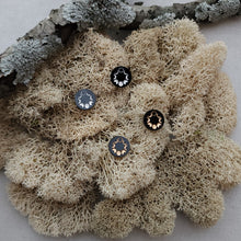 Load image into Gallery viewer, Moon Phase Circle Studs in Black