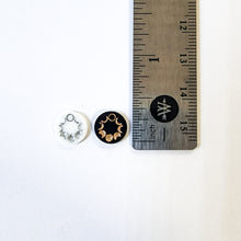 Load image into Gallery viewer, Moon Phase Circle Studs in Black