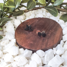 Load image into Gallery viewer, Mini Moon Stud Set in Black - Mystic