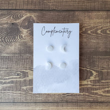 Load image into Gallery viewer, Mini Moon Stud Set in White - Mystic