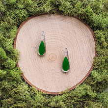 Load image into Gallery viewer, Sage Tear Drop Dangles