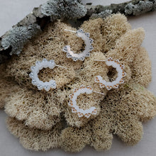 Load image into Gallery viewer, Skull Hoops in Translucent White