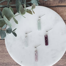 Load image into Gallery viewer, Luminous Short Dangles with Silver Leaf