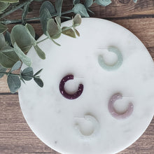 Load image into Gallery viewer, Luminous Small Hoops with Silver Flake