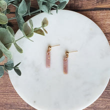 Load image into Gallery viewer, Luminous Short Dangles with Gold Leaf