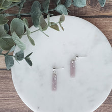 Load image into Gallery viewer, Luminous Short Dangles with Silver Leaf