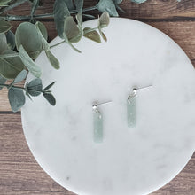 Load image into Gallery viewer, Luminous Short Dangles with Silver Leaf