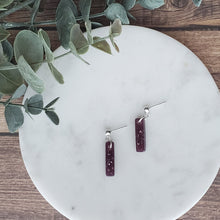 Load image into Gallery viewer, Luminous Short Dangles with Silver Leaf