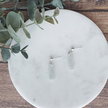 Load image into Gallery viewer, Luminous Short Dangles with Silver Leaf