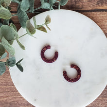 Load image into Gallery viewer, Luminous Small Hoops with Gold Flake