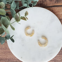 Load image into Gallery viewer, Luminous Small Hoops with Gold Flake