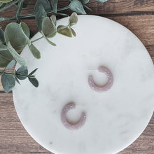 Load image into Gallery viewer, Luminous Small Hoops with Silver Flake