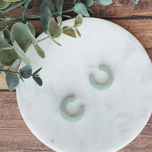 Load image into Gallery viewer, Luminous Small Hoops with Silver Flake