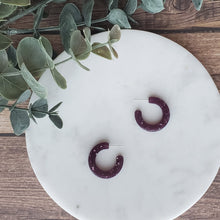 Load image into Gallery viewer, Luminous Small Hoops with Silver Flake