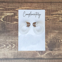 Load image into Gallery viewer, White Sand Sea Glass Small Hoops - Vacay