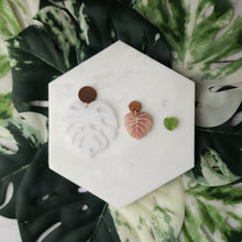 Load image into Gallery viewer, Mini Monstera Studs with Silver
