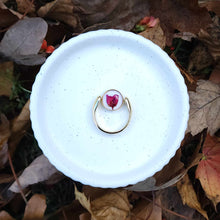 Load image into Gallery viewer, Pink Boronia Flower in Gold Round
