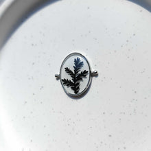 Load image into Gallery viewer, Black Meadow Fern in Silver Oval
