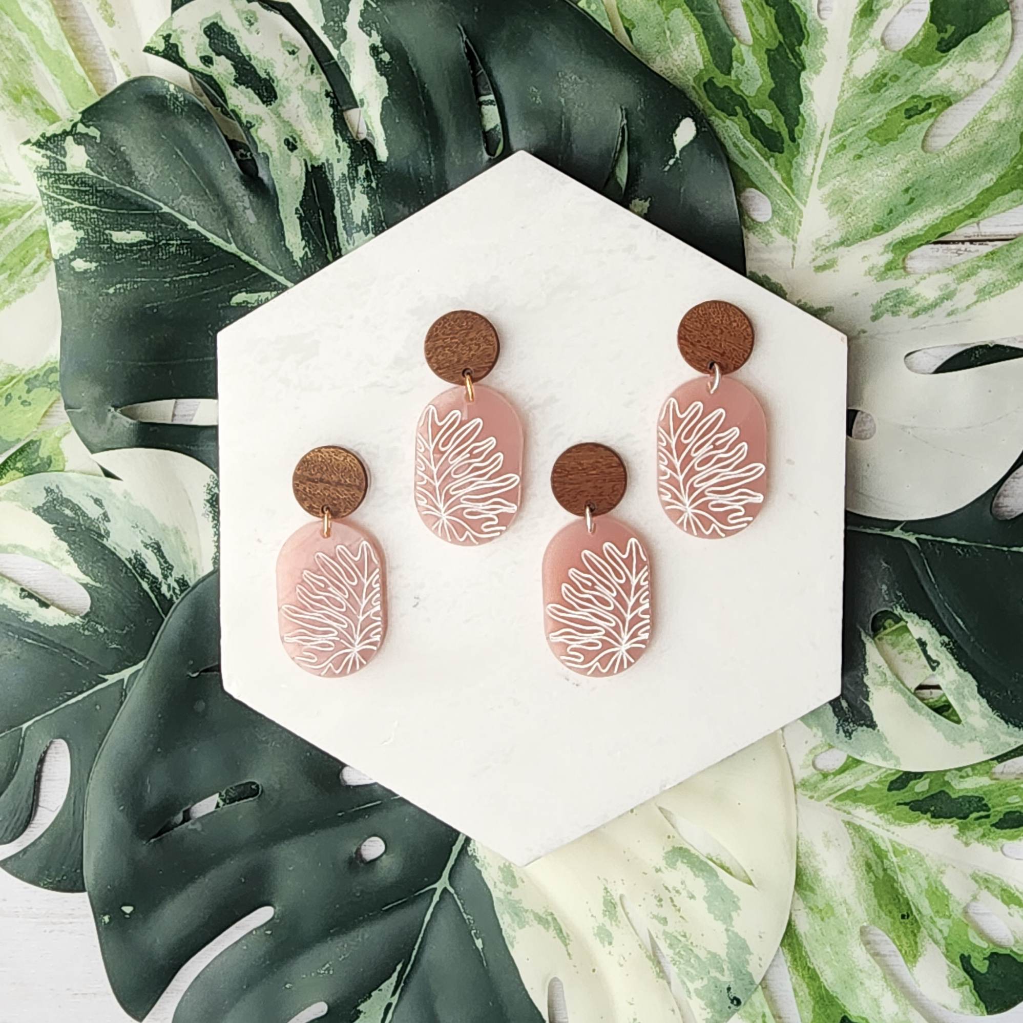 earring philodendron Philodendron Leaf Dangles – Complementary