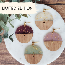 Load image into Gallery viewer, Luminous Circle Dangles with Gold Leaf - LIMITED EDITION
