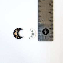 Load image into Gallery viewer, Crescent Moon Studs in Black
