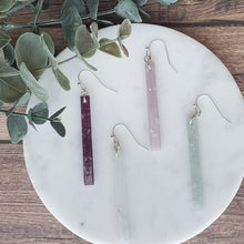 Load image into Gallery viewer, Luminous Long Dangles with Silver Leaf
